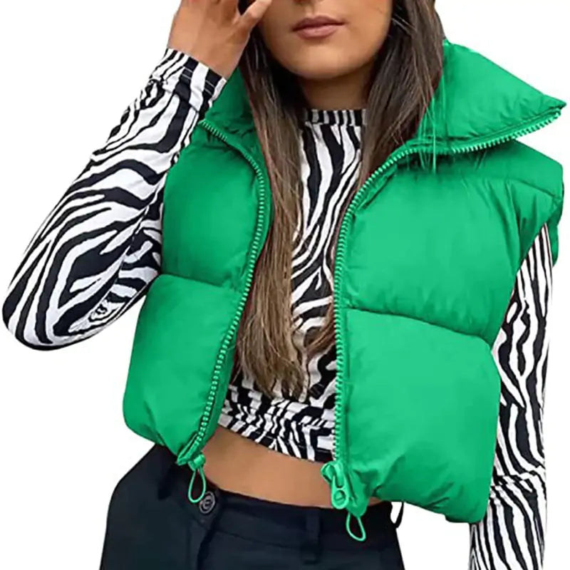 Gr8ness Mini Puffer Vest For Women