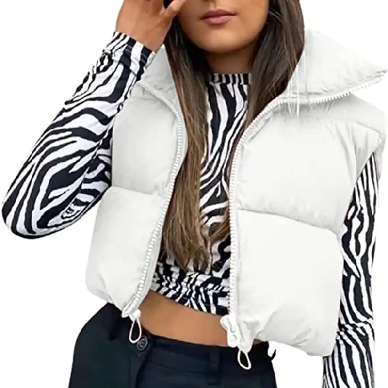 Gr8ness Mini Puffer Vest For Women